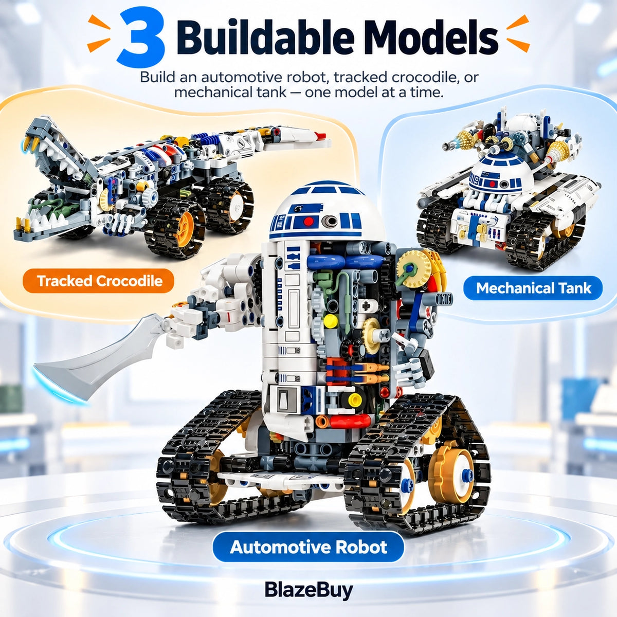 3-in-1 RC Robot Building Set