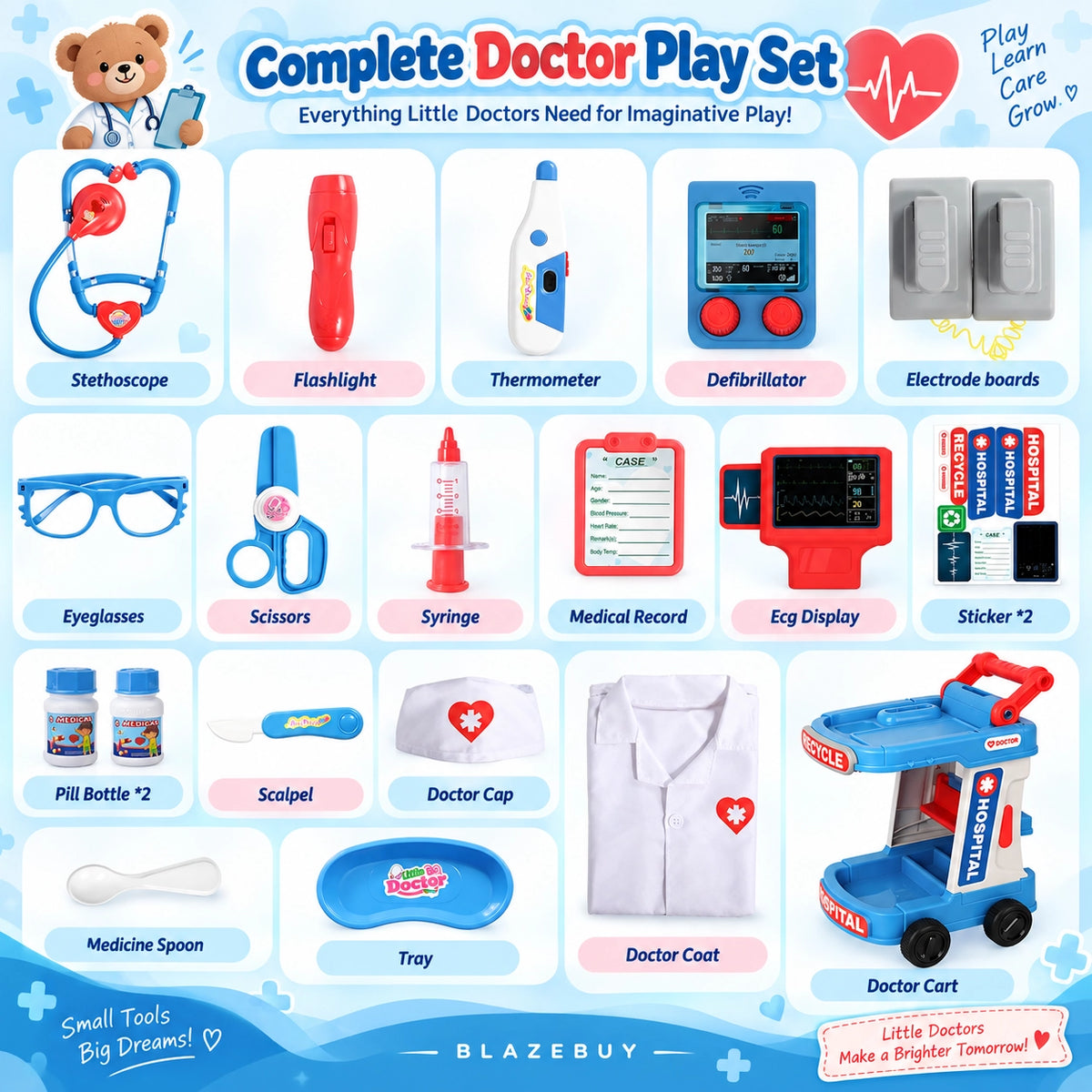 Toddler Doctor Cart Playset