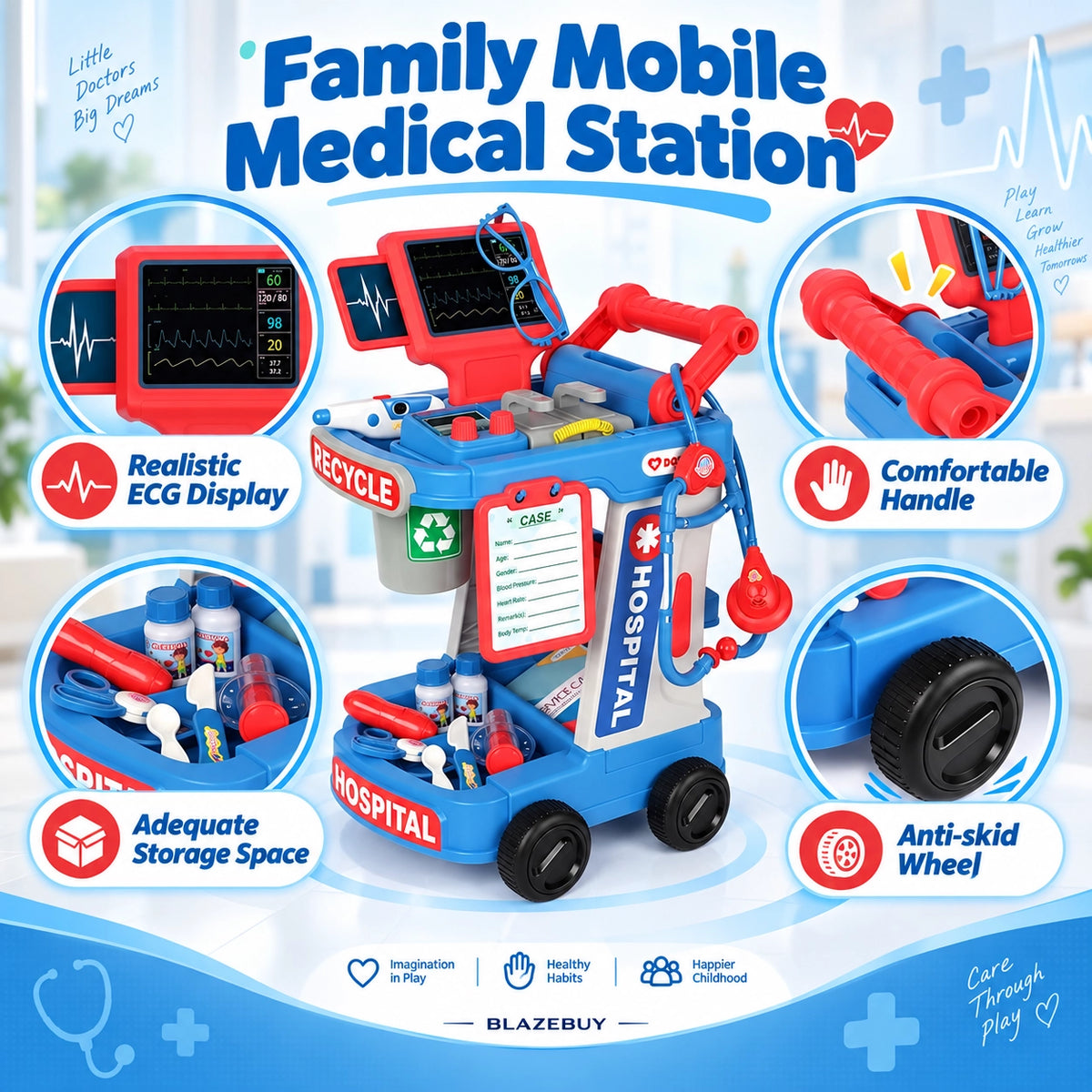 Toddler Doctor Cart Playset