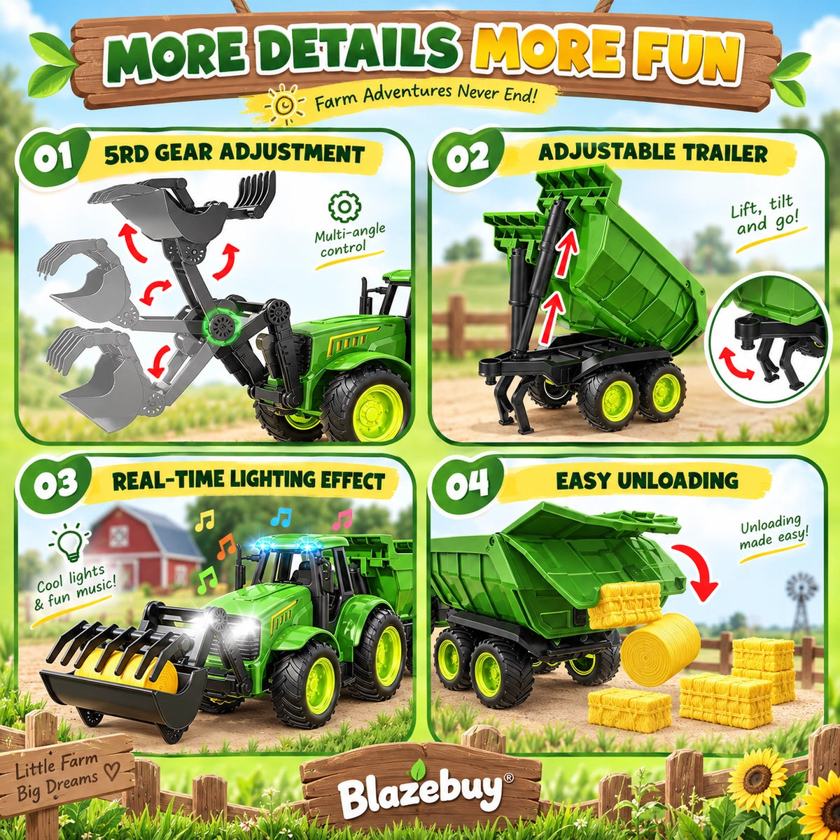 Remote Farm Tractor Set