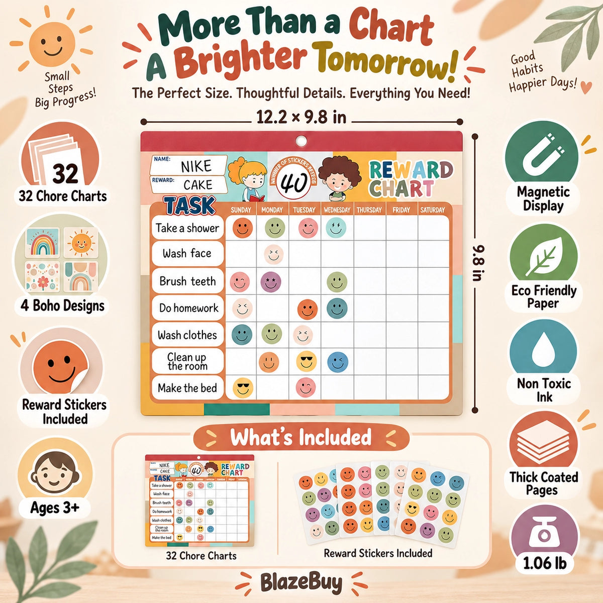 Boho Chore Reward Chart