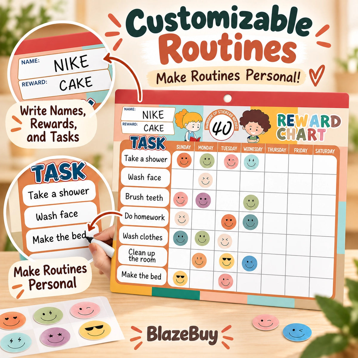 Boho Chore Reward Chart