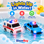 Light-Up Bath Car Set