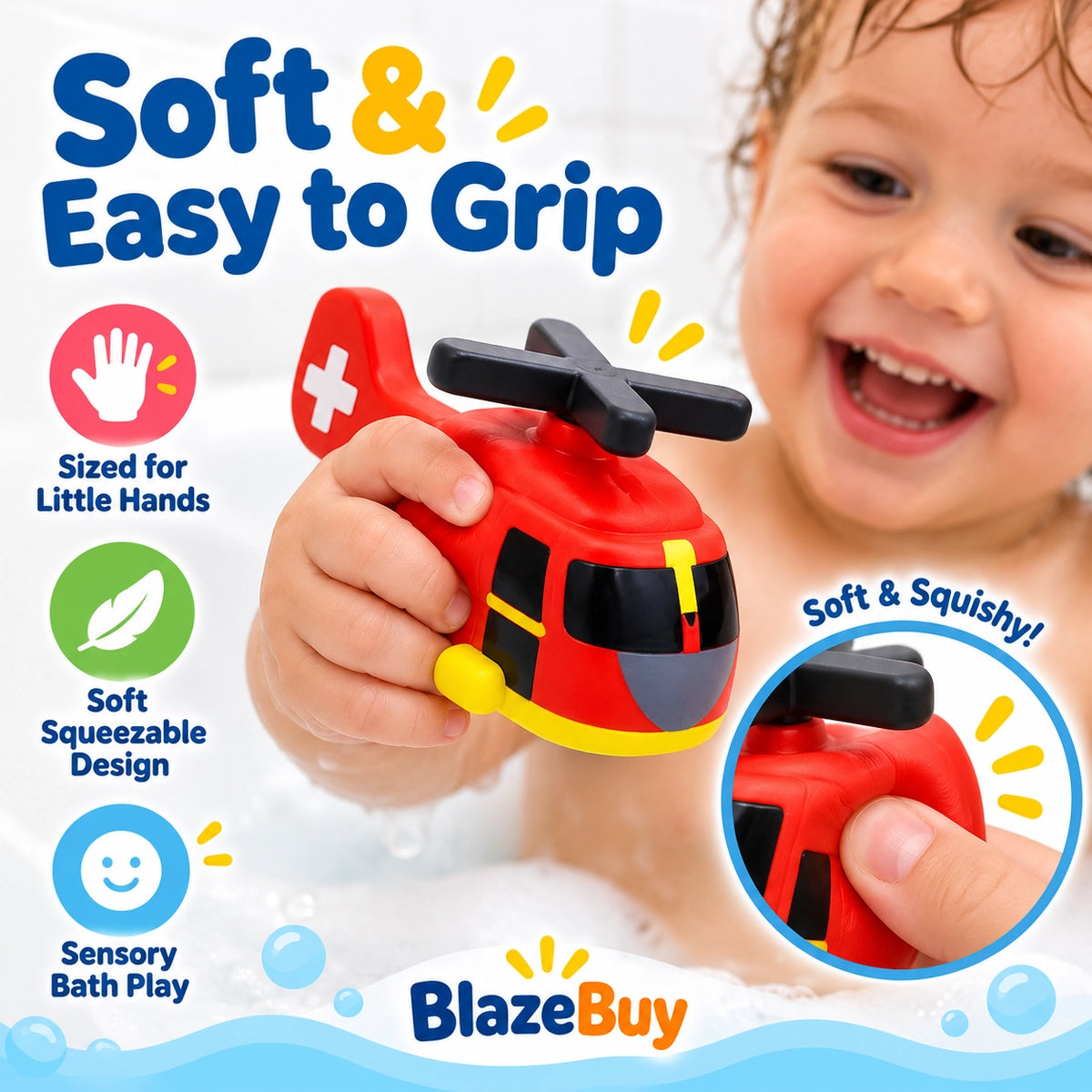 Light-Up Bath Car Set