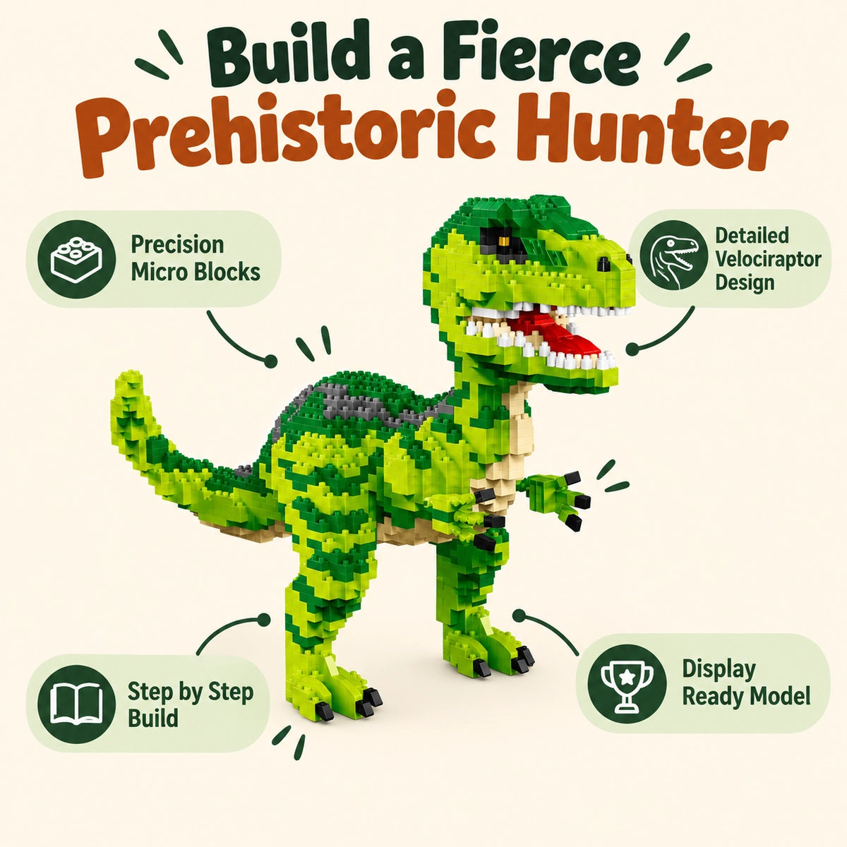 Dinosaur Micro Block Model Set