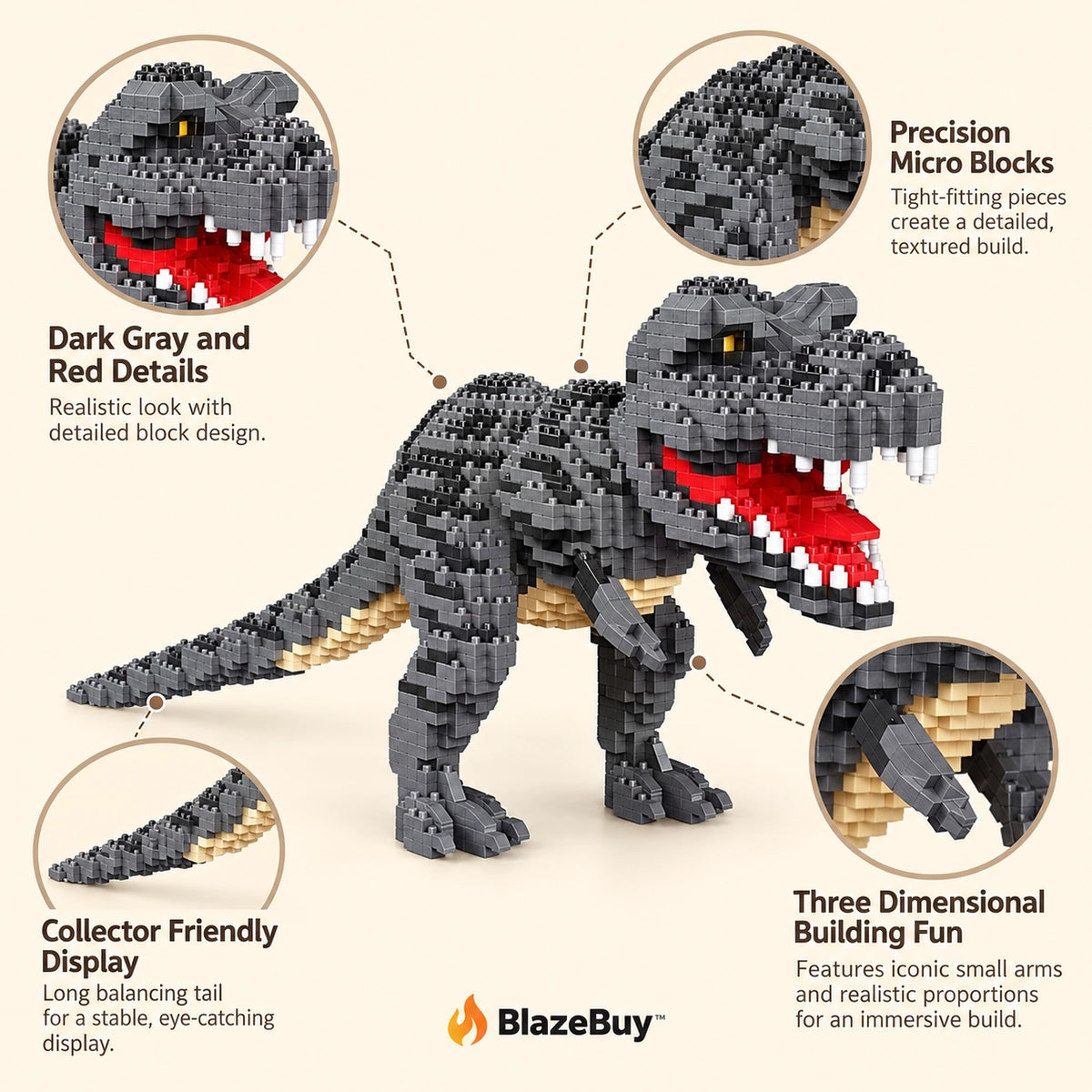 Dinosaur Micro Block Model Set