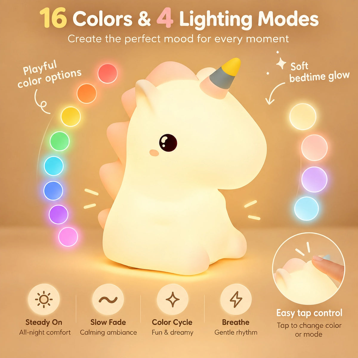 Unicorn Silicone Night Light