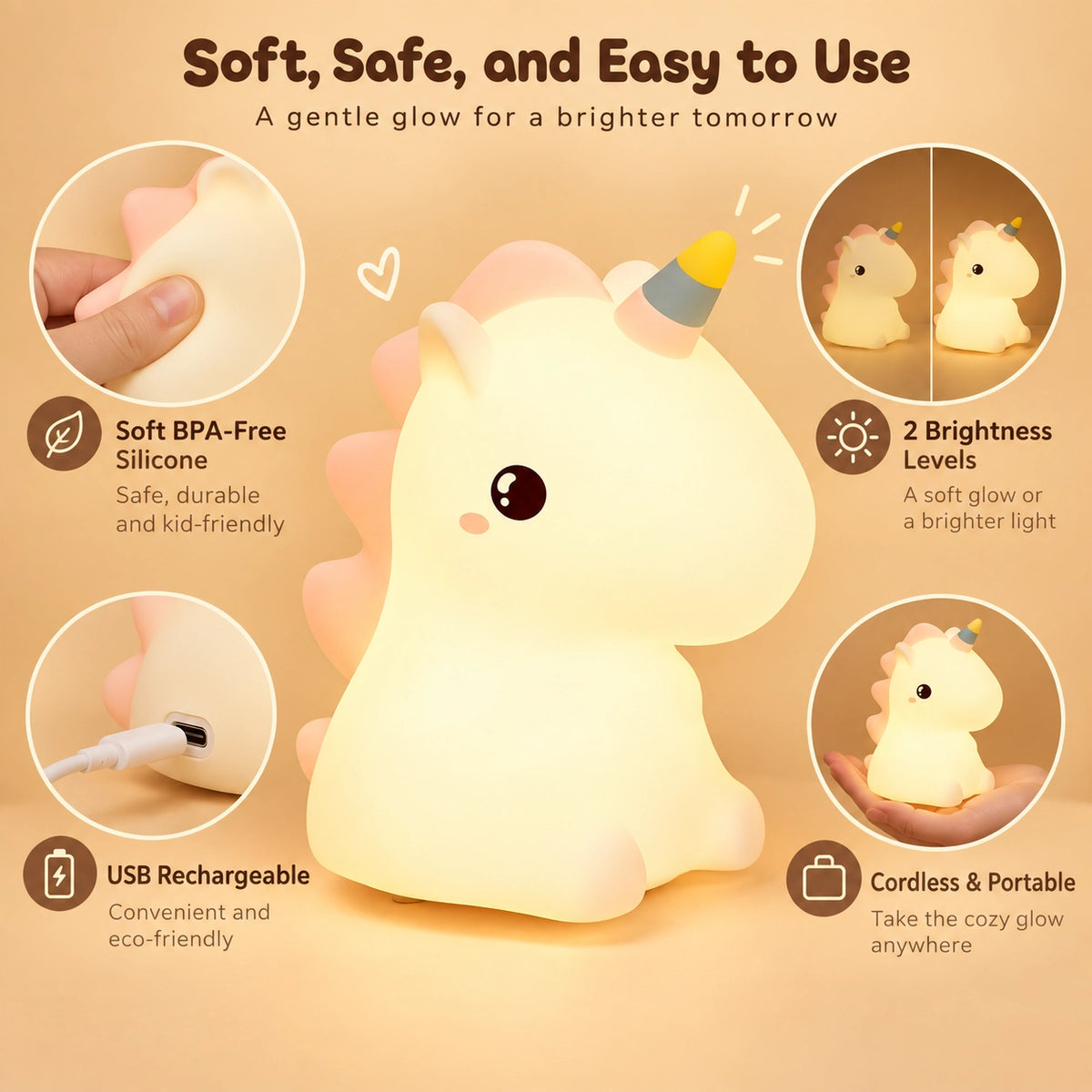 Unicorn Silicone Night Light