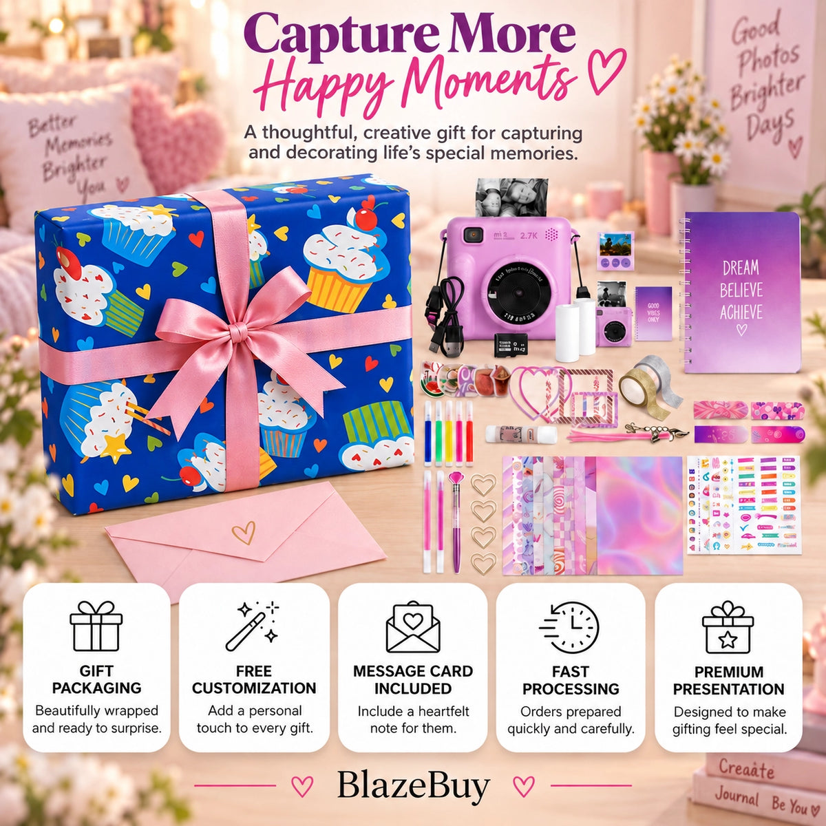 Instant Print Camera Journal Set