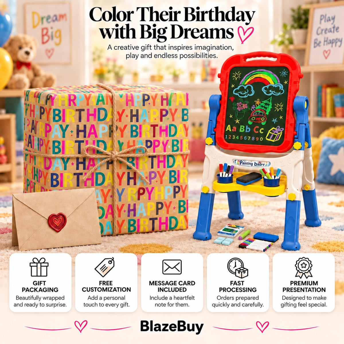 Double-Sided Magnetic Art Easel