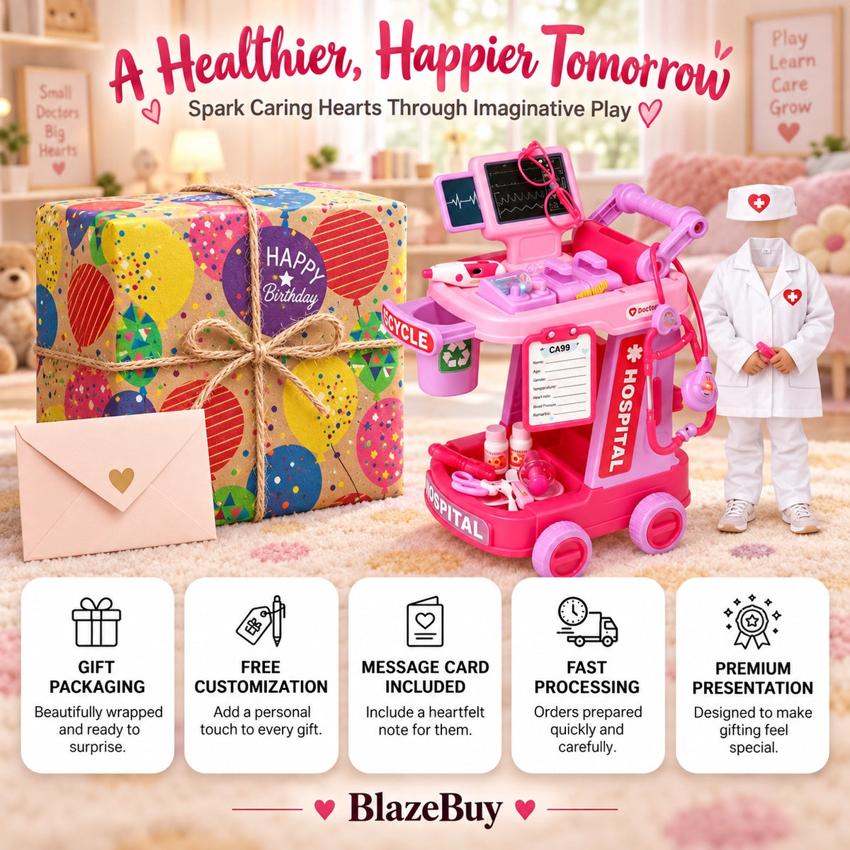 Toddler Doctor Cart Playset