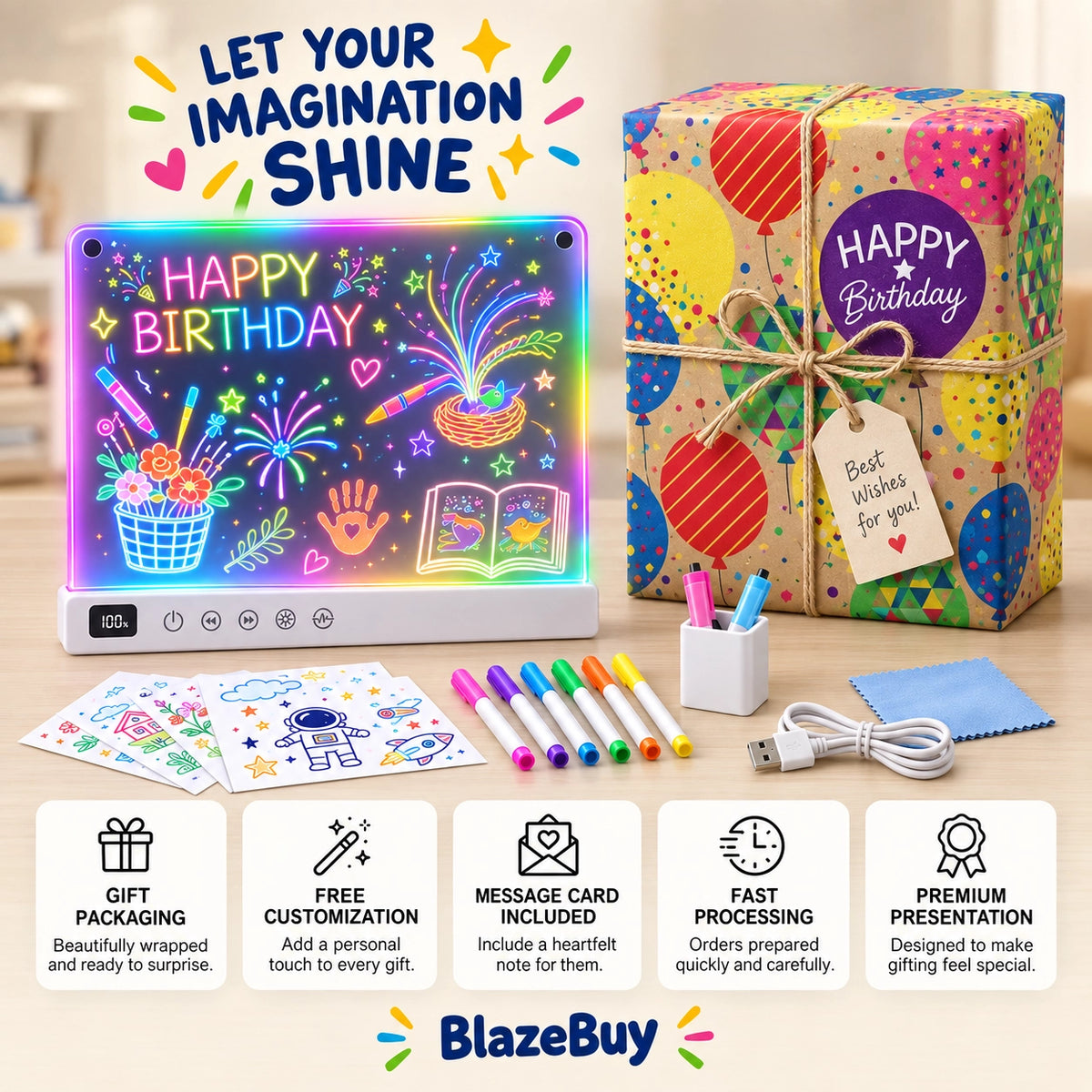 LED Glow Drawing Board