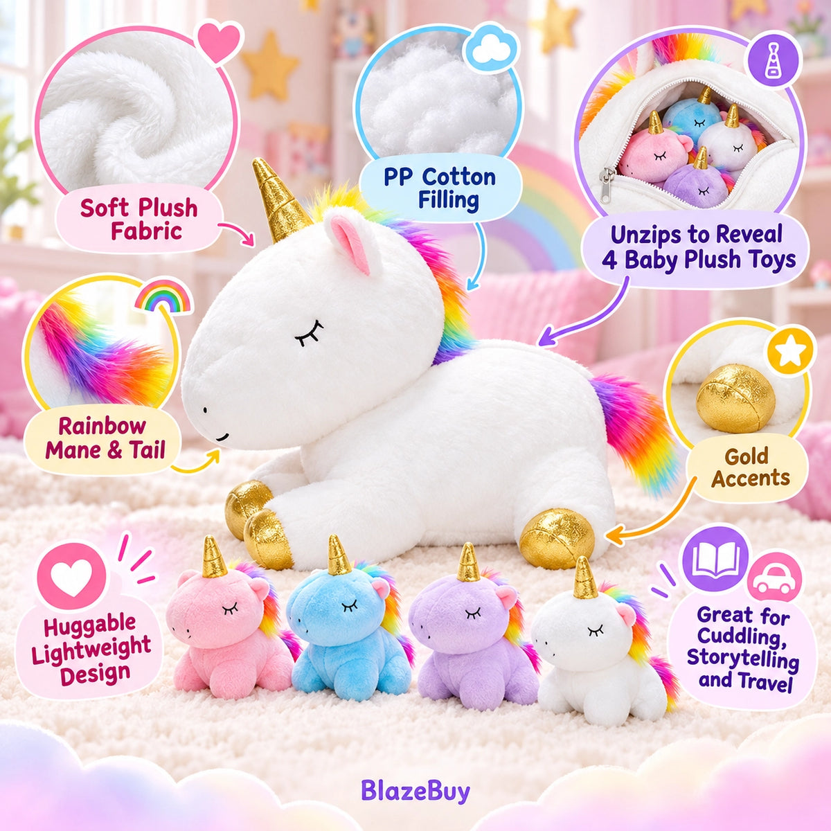 Mommy Plush Animal Toy Set