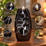 Ceramic Waterfall Incense Burner