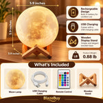 LOGROTATE Moon Lamp