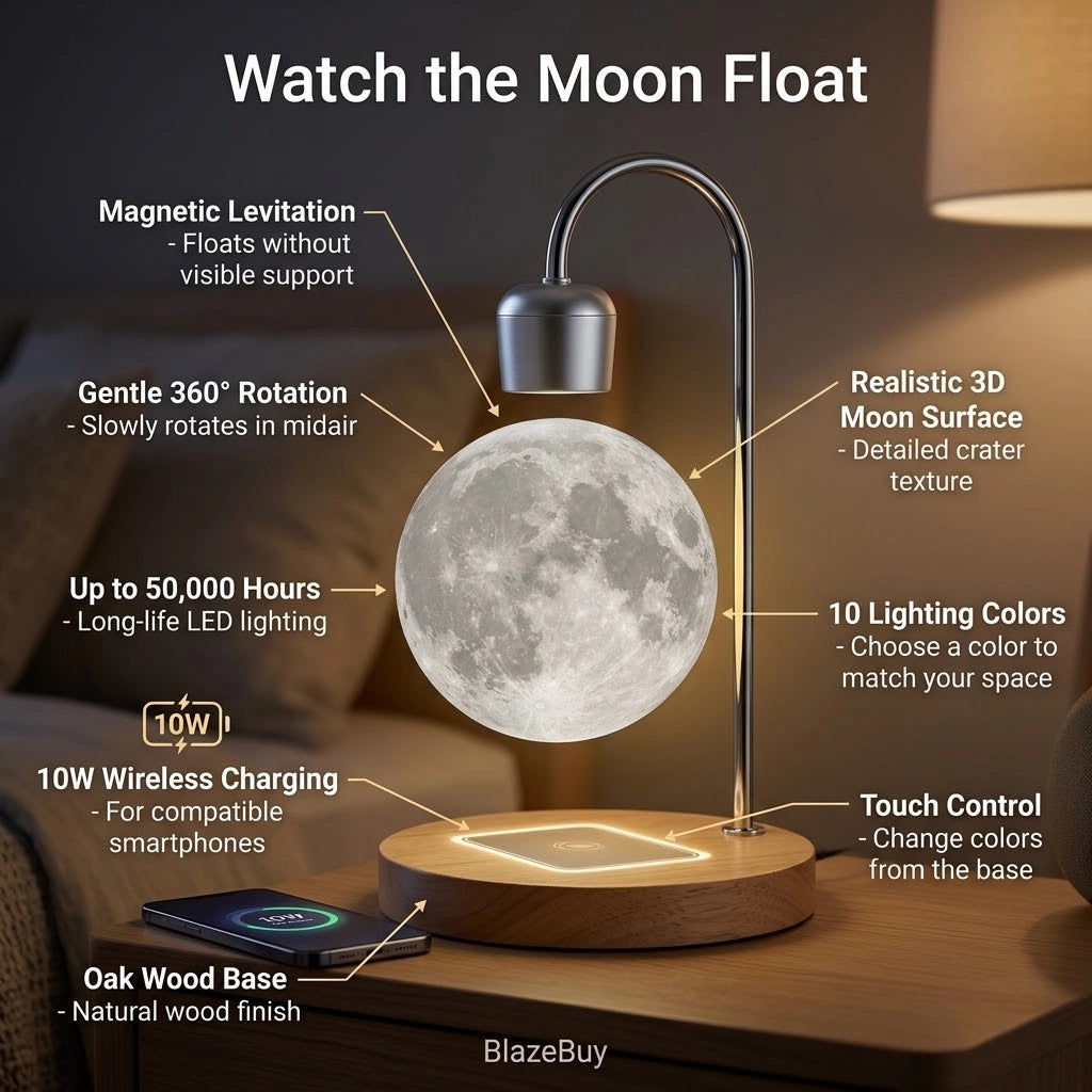 Floatidea Levitating Moon Lamp