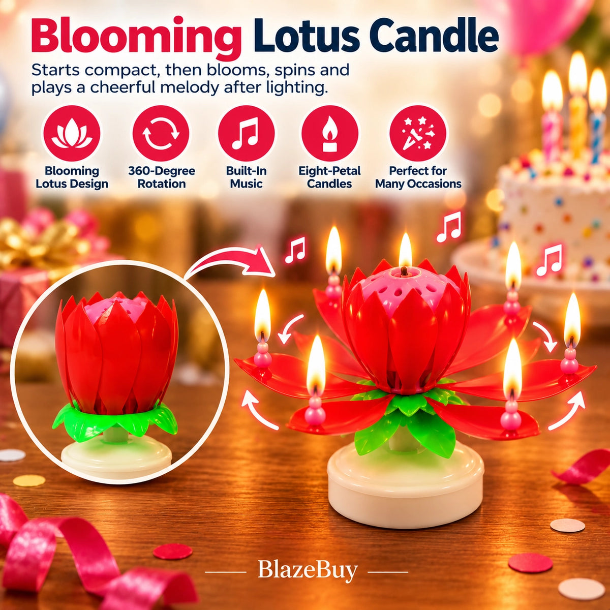SerenadeBloom  Birthday Candle