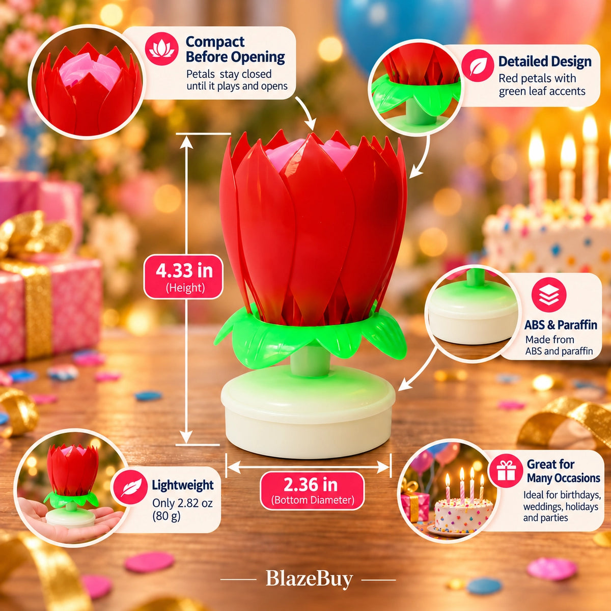 SerenadeBloom  Birthday Candle