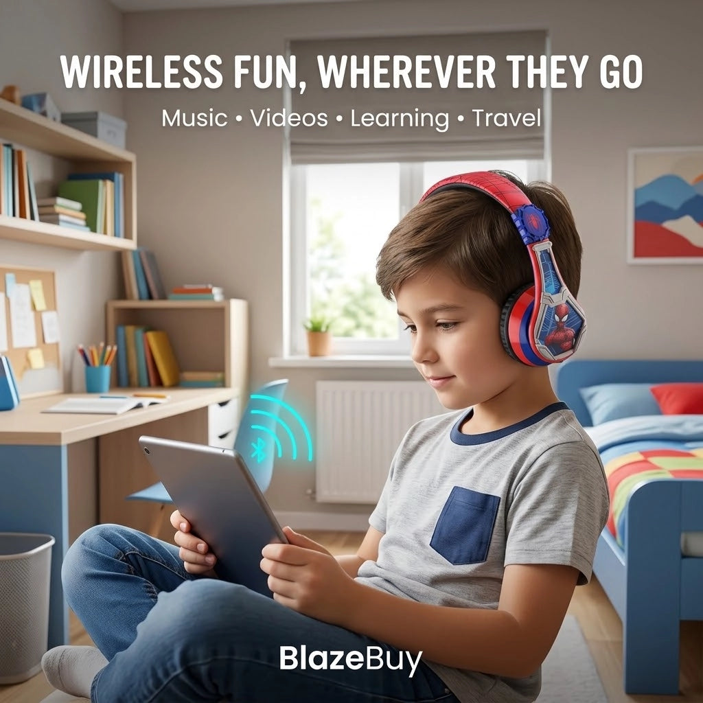 Spiderman Kids Bluetooth Headphones