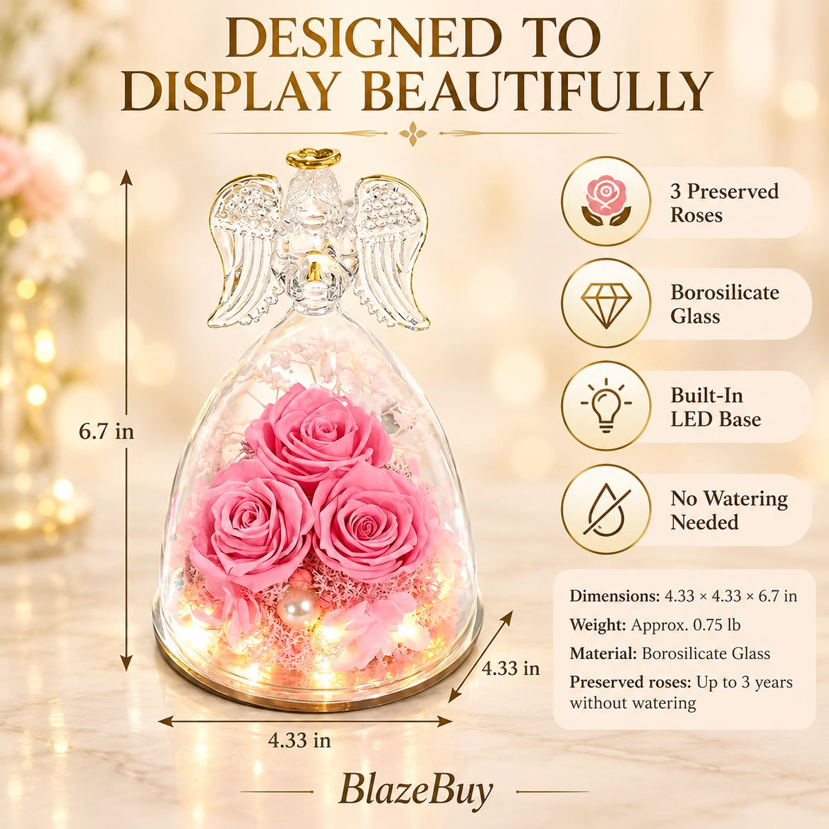 Eternal Angel Rose Dome