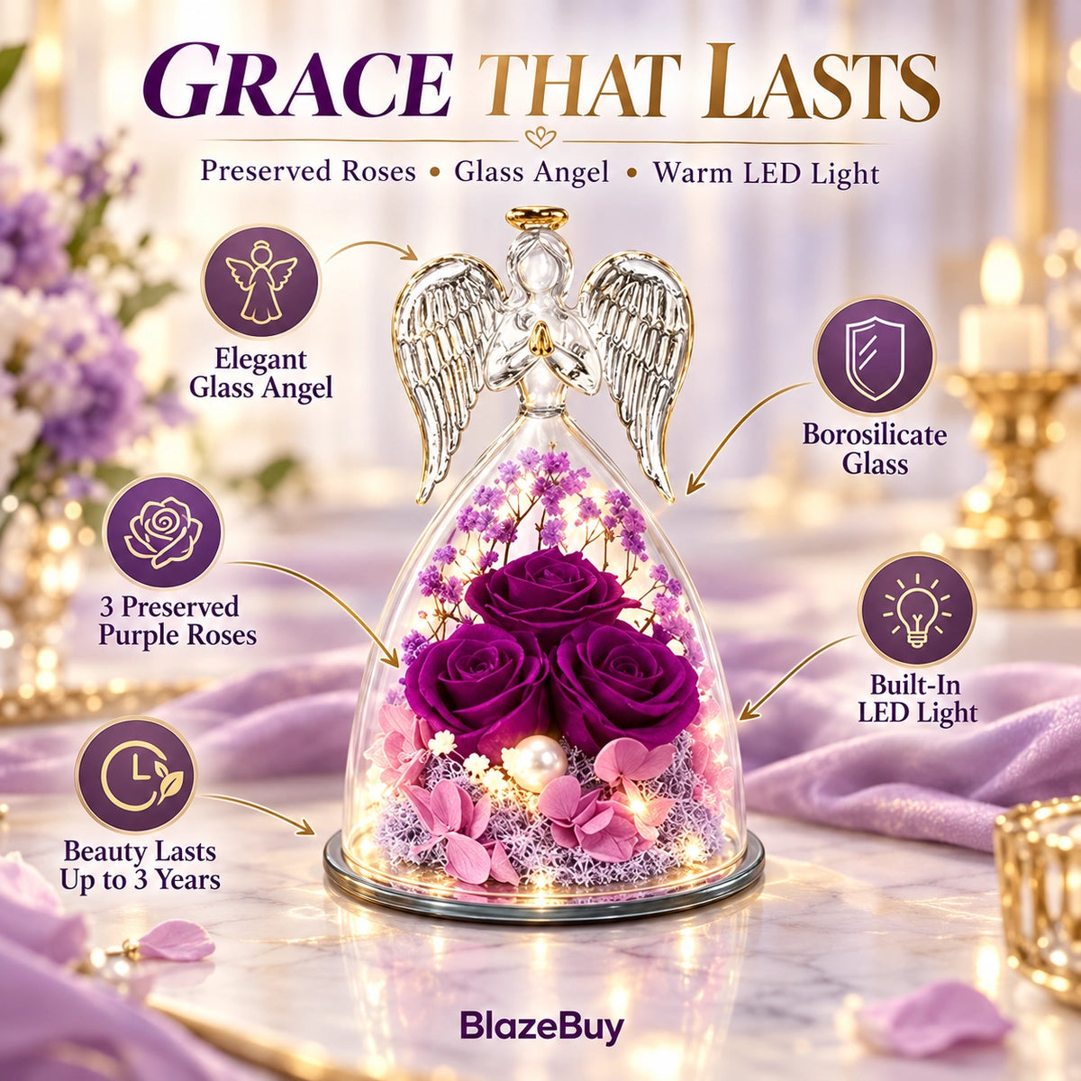 Eternal Angel Rose Dome