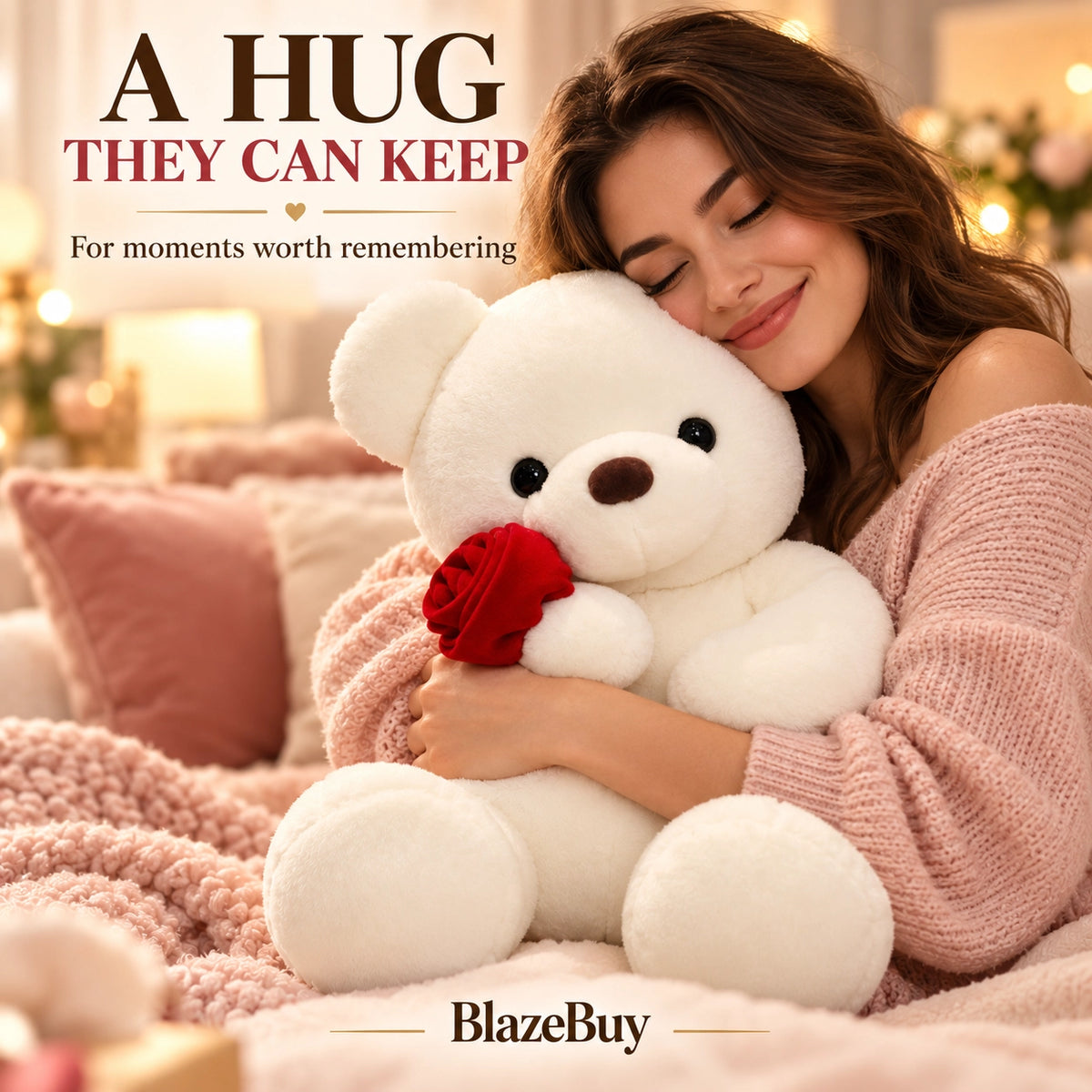 Rose Embrace Teddy Bear