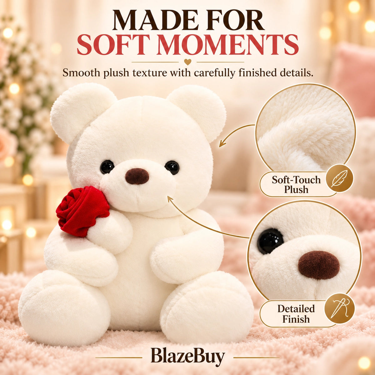 Rose Embrace Teddy Bear