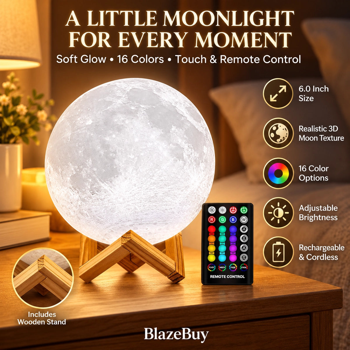 3D Moon Light Lamp