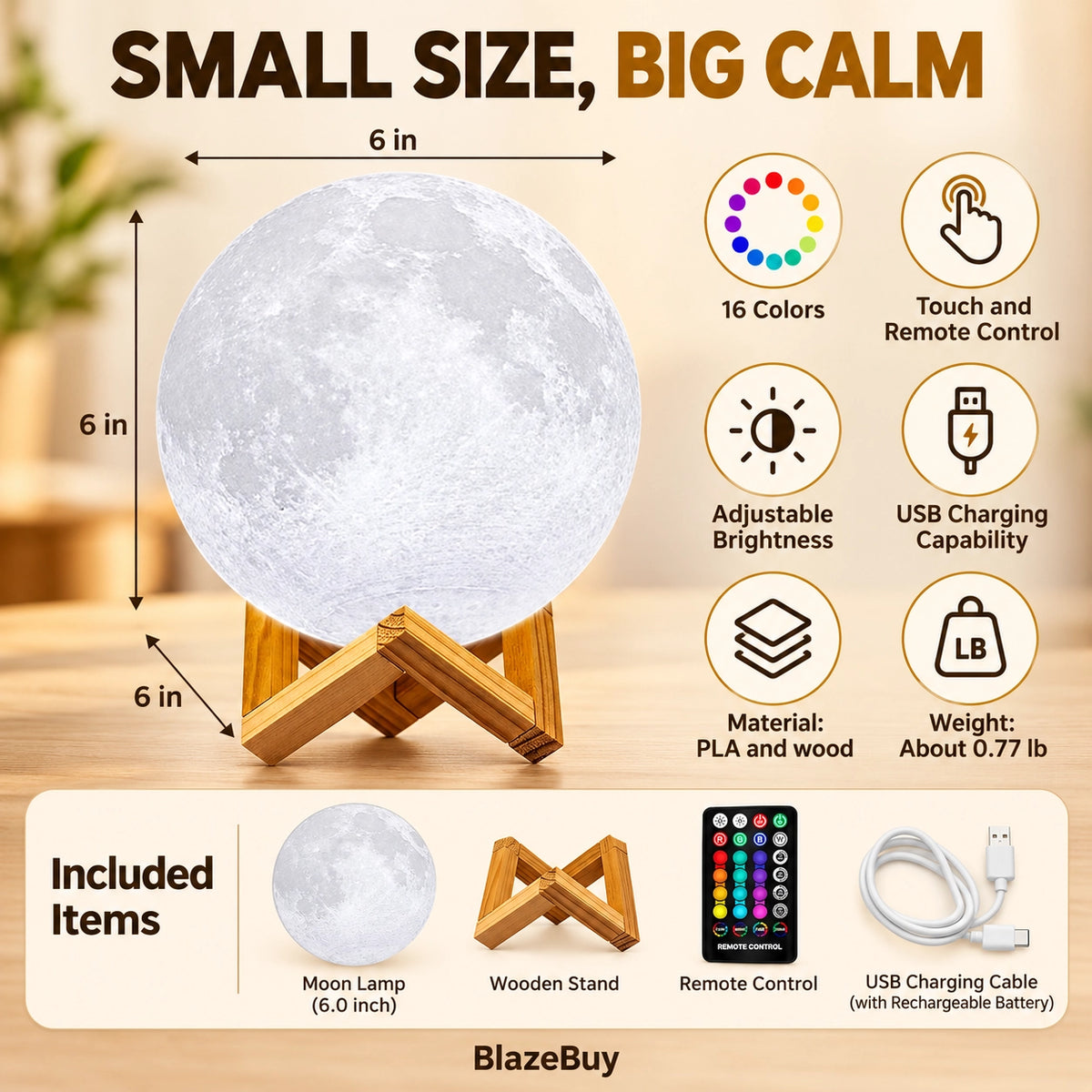 3D Moon Light Lamp