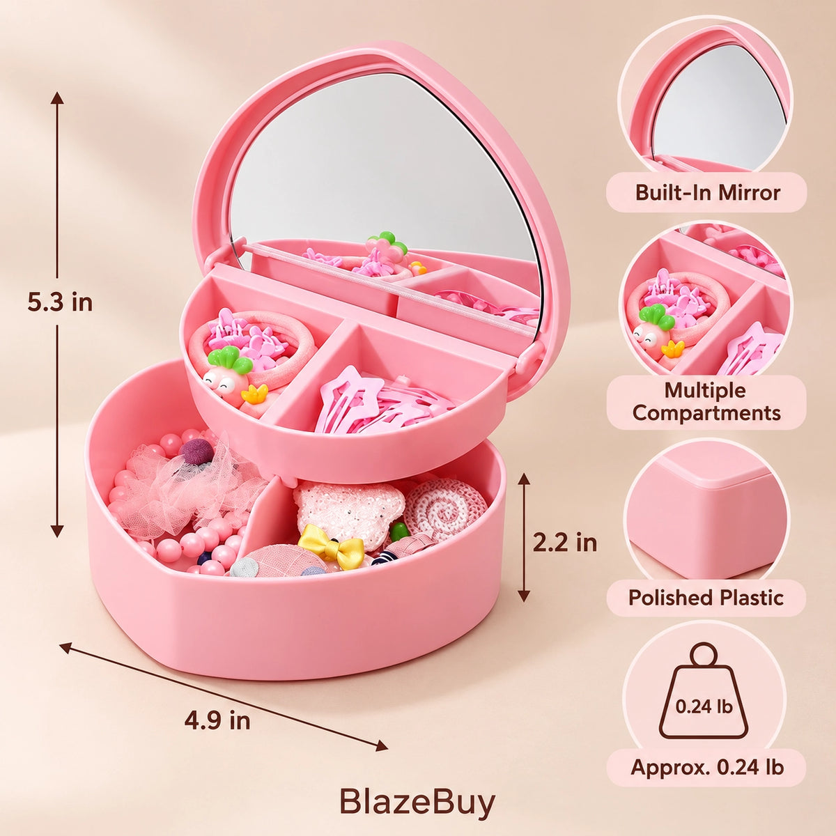 Heart Jewelry Organizer Set