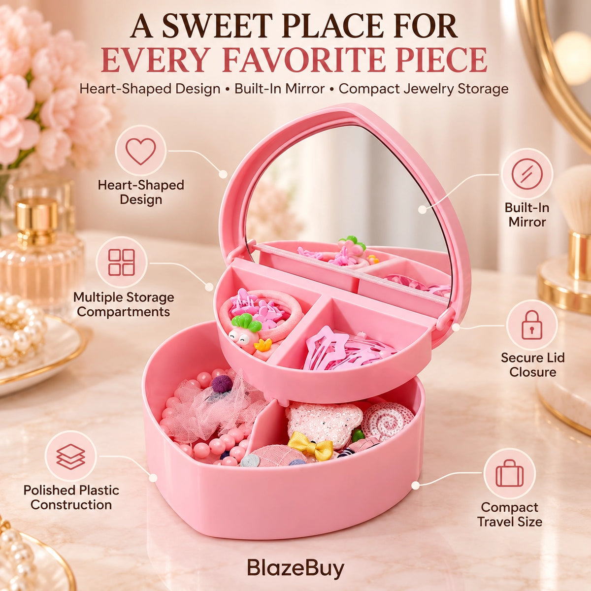 Heart Jewelry Organizer Set