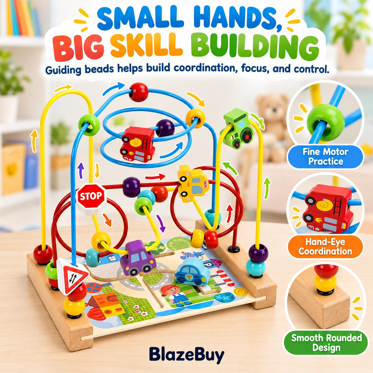 Wooden Bead Maze Set
