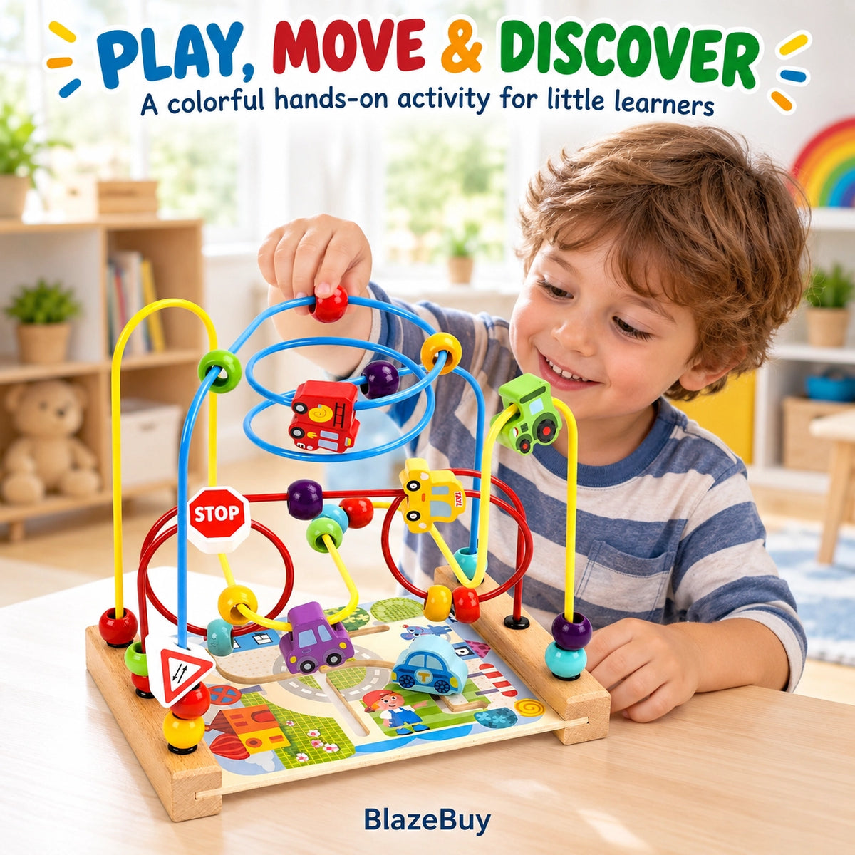 Wooden Bead Maze Set