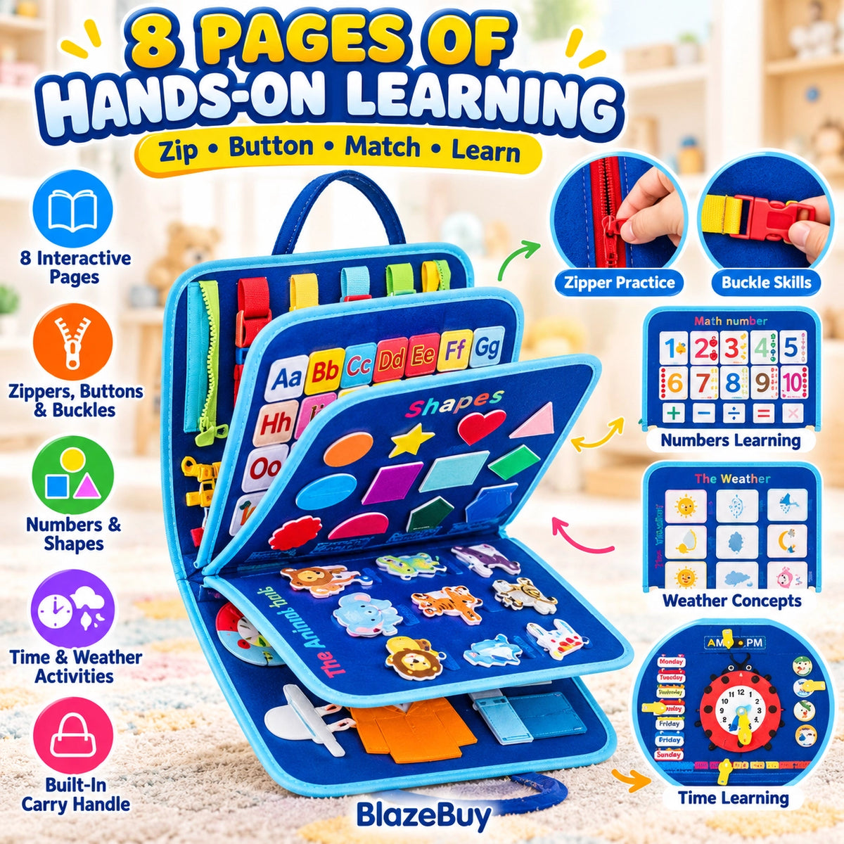 Montessori Busy Learning Board