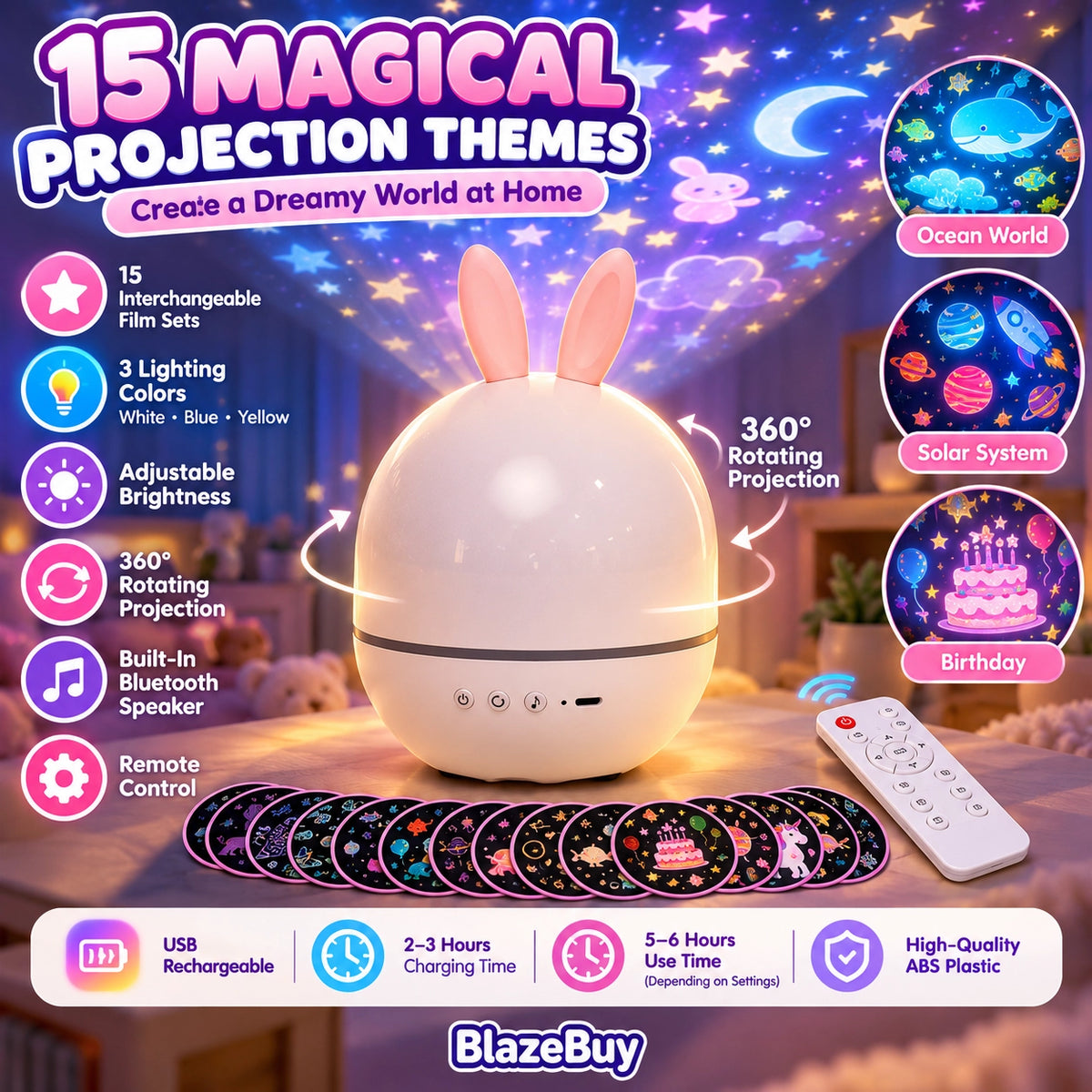 Star Projector Night Light