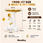 Resin Bear Figurine with Tray