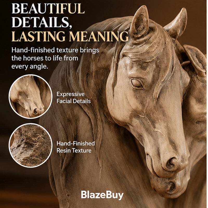 Loving Horses Table Sculpture