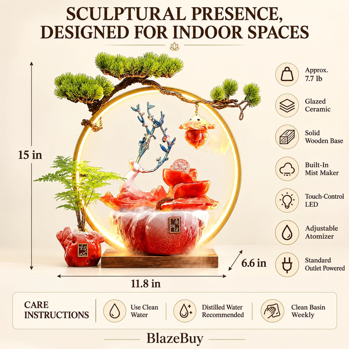 Zen Deer Water Fountain Collection