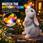 Solar Bunny Garden Statue
