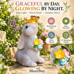 Solar Bunny Garden Statue