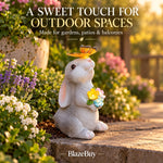 Solar Bunny Garden Statue