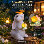 Solar Bunny Garden Statue