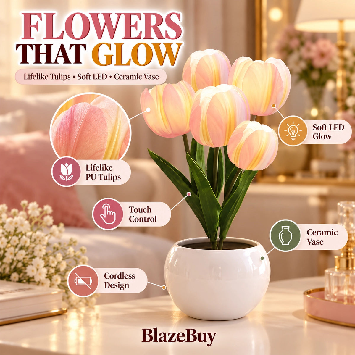 Tulip Flower Table Lamp
