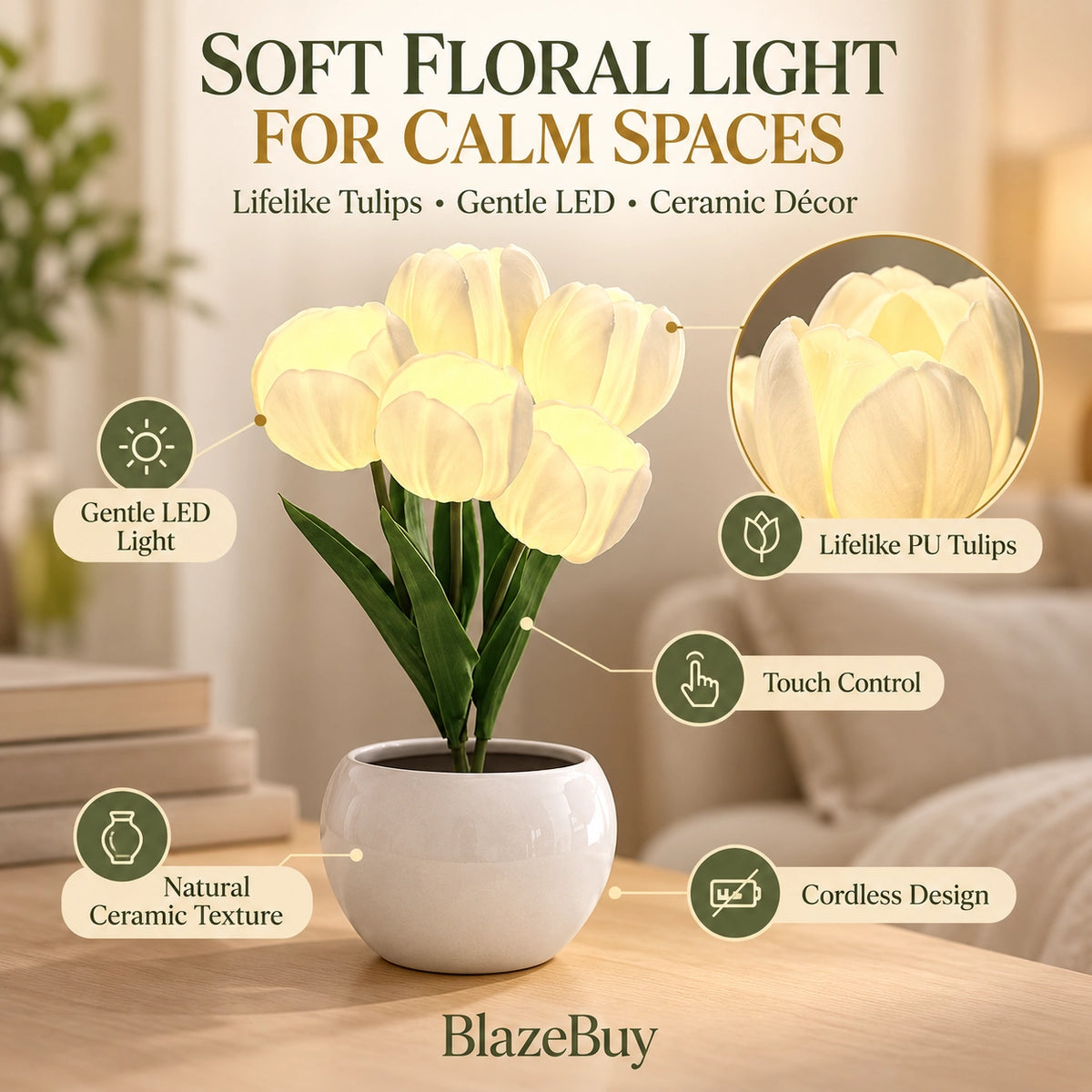 Tulip Flower Table Lamp