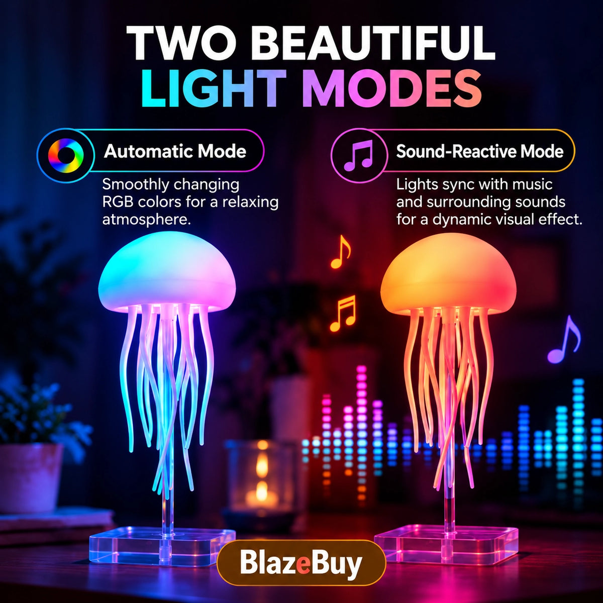 Rechargeable Jellyfish Night Lamp
