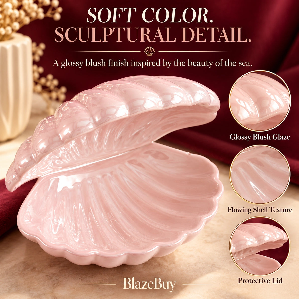 Ceramic Shell Jewelry Dish
