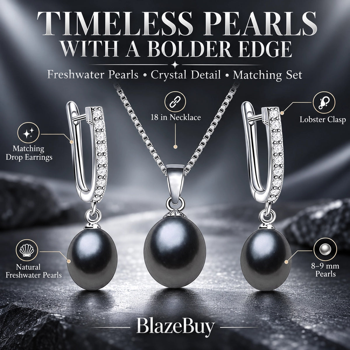 Elegant Pearl Jewelry Set