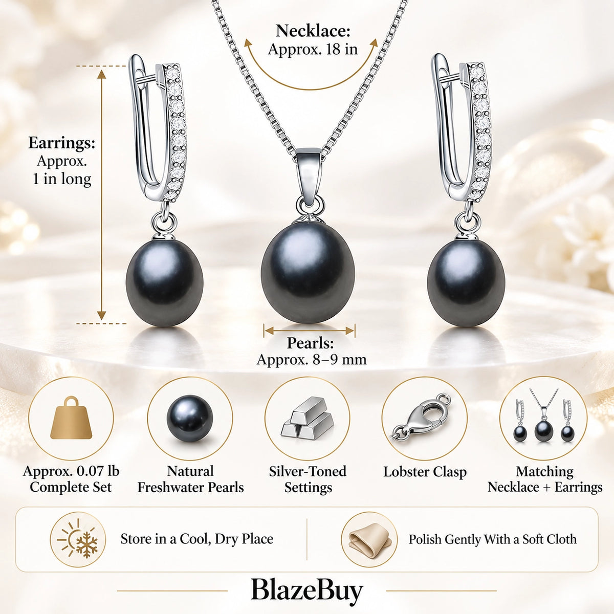 Elegant Pearl Jewelry Set