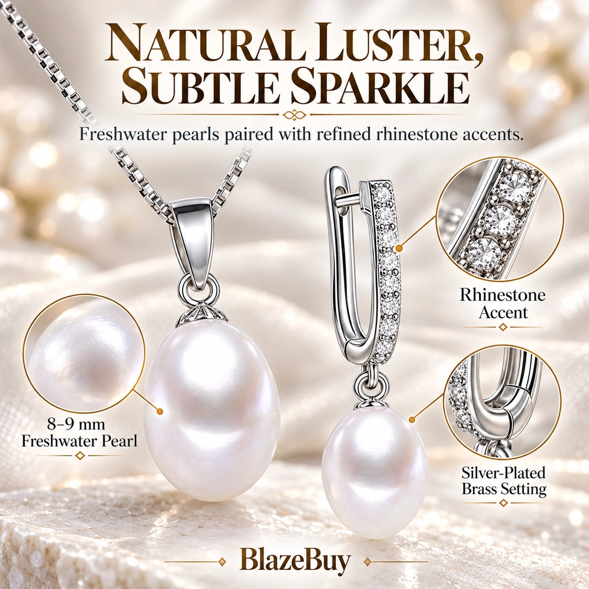 Elegant Pearl Jewelry Set