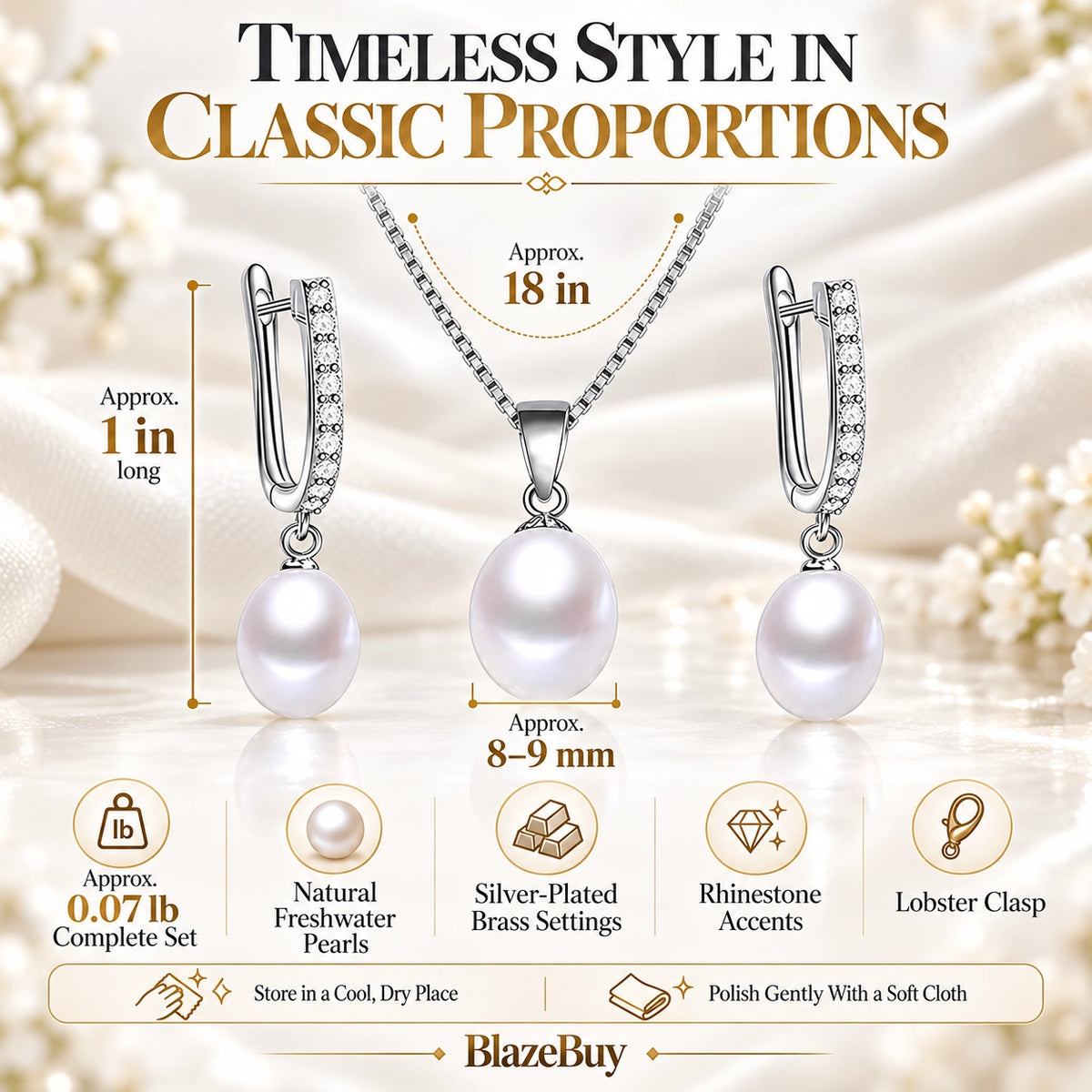 Elegant Pearl Jewelry Set